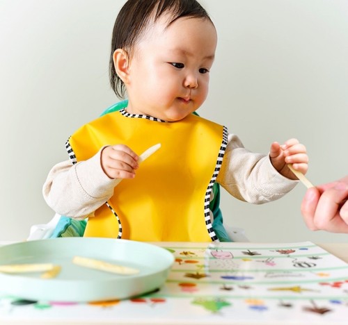 Baberos Ikea Poliéster Bebé Niños Amarillo/Verde Patrón Plástico NUEVO - Imagen 7 de 14