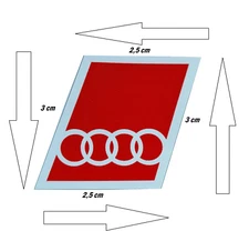 AUDI S-LINE STICKER BUMPER EMBLEM 80 B4 A8 D2 A4 B5 A6 C4 30x25 mm