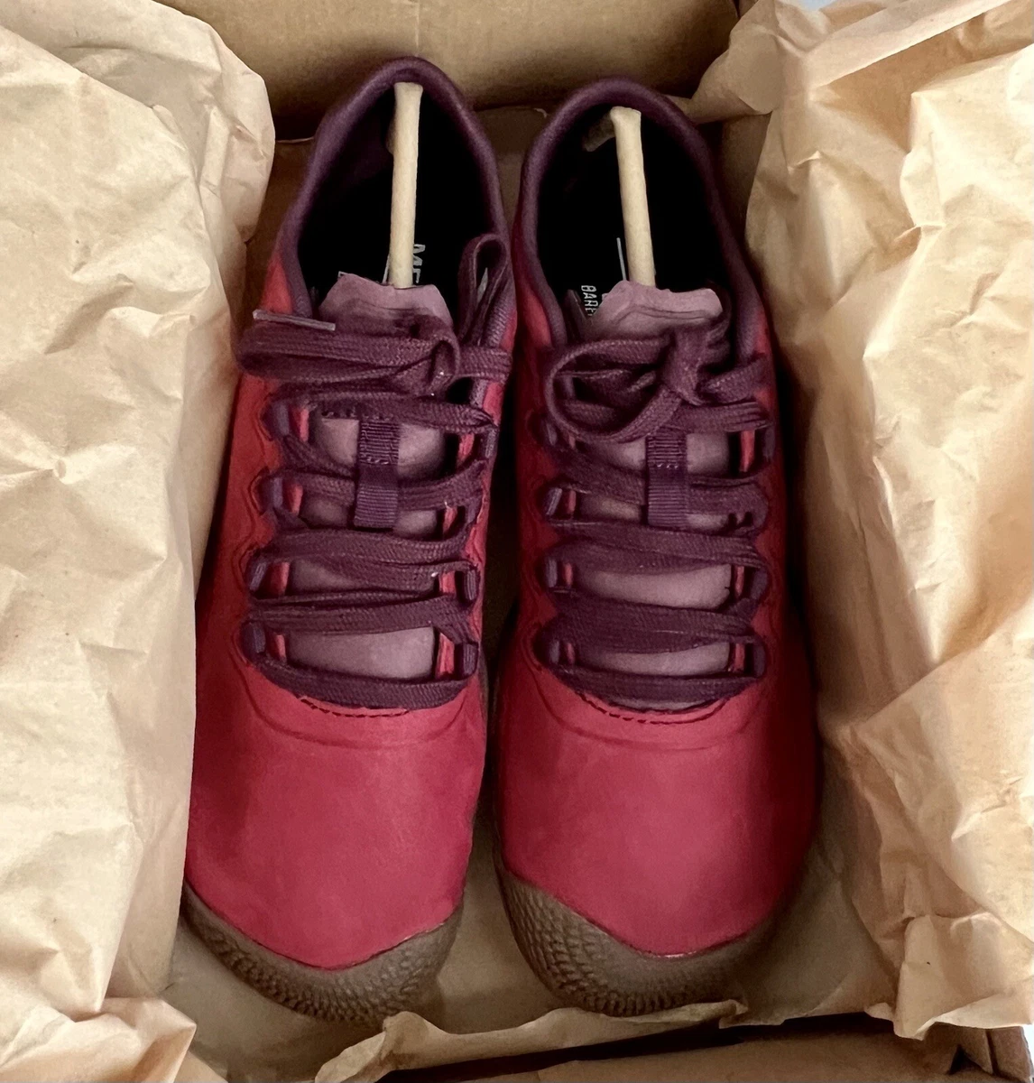 Merrell Women s Vapor Glove 3 Luna Leather Running Shoes Pomegranate Sz 8.0