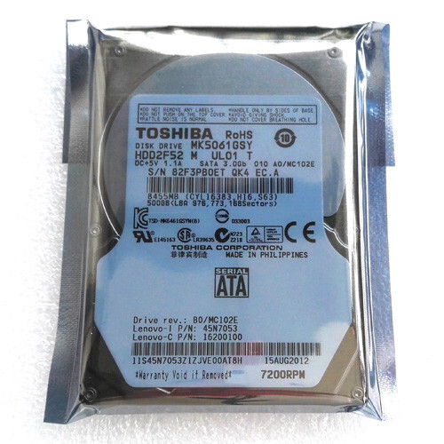Toshiba 500GB MK5061GSY 7200RPM 16MB SATA 2.5