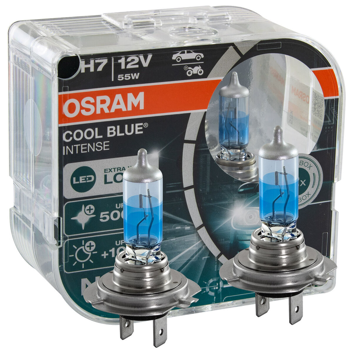 OSRAM H7 COOL BLUE INTENSE DuoBox 5000 K 1500 lm 64210CBN-HCB Glühbirnen  Lampen
