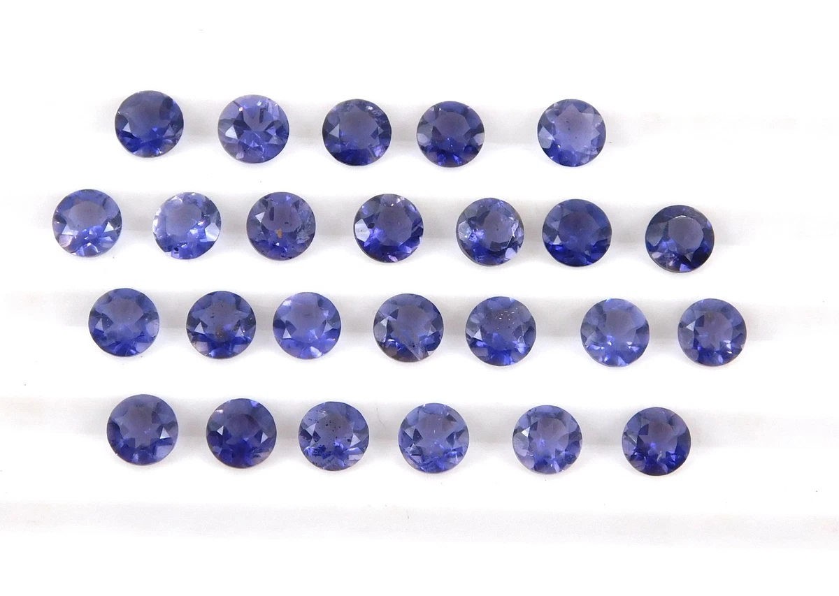 5 MM Natural Iolite Round Cut Lot Loose Gemstone 10 Cts 25 Pc For