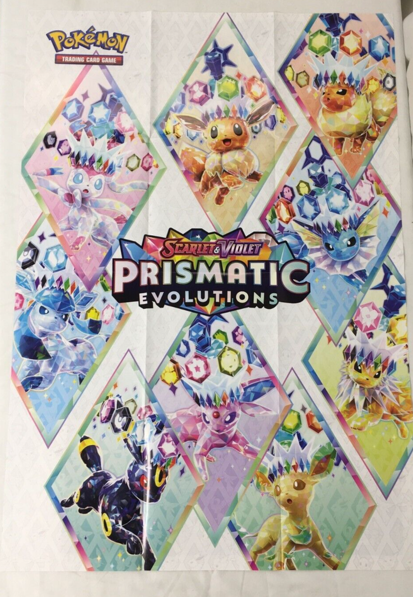 Pokemon TCG - Prismatic Evolutions - Eeveelution Poster- NEW | eBay