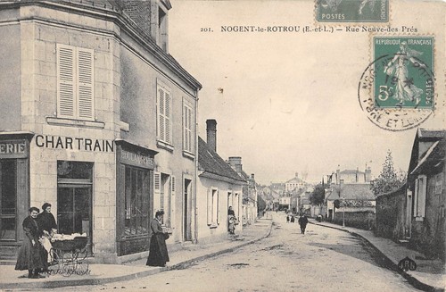 CPA 28 NOGENT LE ROTROU / RUE NEUVE DES PRES