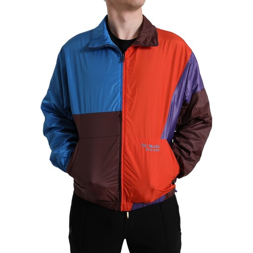DOLCE & GABBANA Jacket Multicolor Color Windbreaker IT48 / US38 / M RRP 1100usd