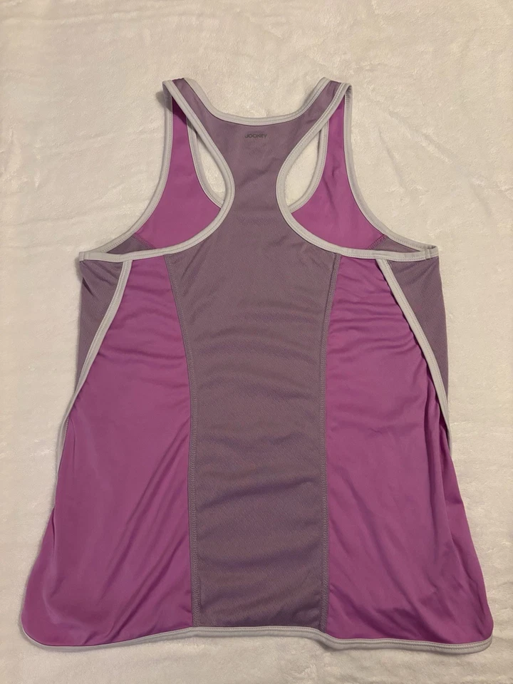 Camiseta sin mangas Jockey para mujer talla pequeña púrpura espalda deportiva Foto 2 de 4