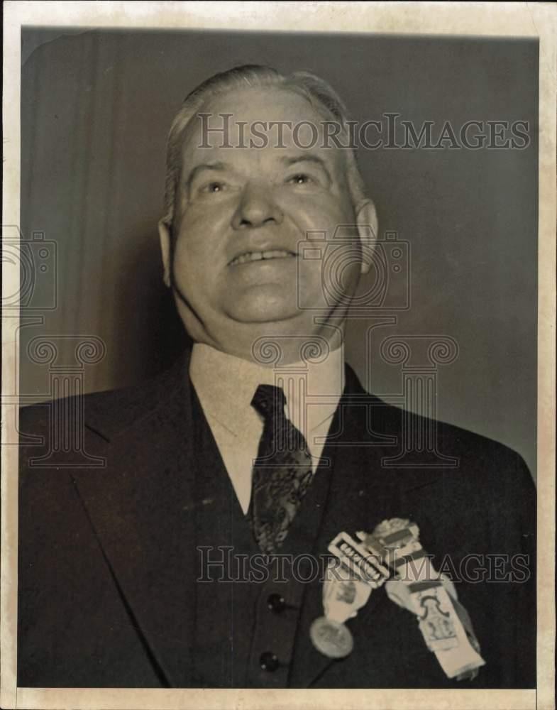1936 Press Photo Former President Herbert Hoover in Cleveland for GOP Convention