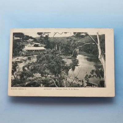 Audley N.S.W Postcard C1910 Australia National Park Lodge Lake & Bridge