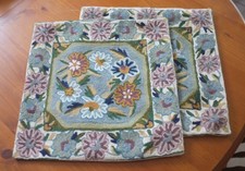 Pail of Floral Embroidered Pillow Covers, New 16"x16"