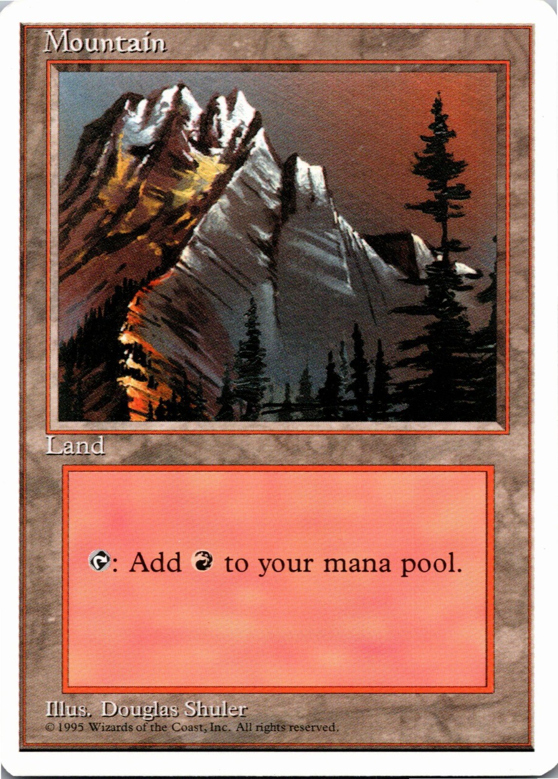 Mountain (A) - L - MTG: Fourth Edition (4ED - 183) 1995 [LP]