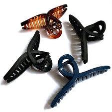 Hair Claw Clips Large 4 Inch No Slip Big Matte Shiny Butterfly 4 Matte Shiny
