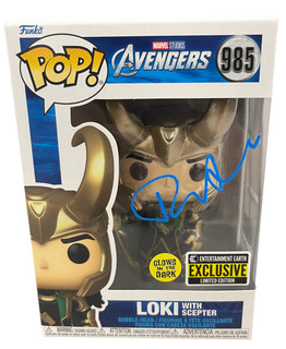 Tom Hiddleston Signed Loki Funko Avengers 985 Marvel Autograph Beckett