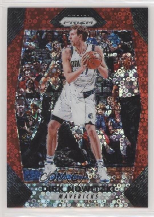 2017-18 Panini Prizm Fast Break Red Prizm 61/125 Dirk Nowitzki #91 HOF 0ad