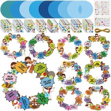48 Sets Religious Easter Wreath Craft Kit Bulk Holy Week Wreath Crafts Kit Re...