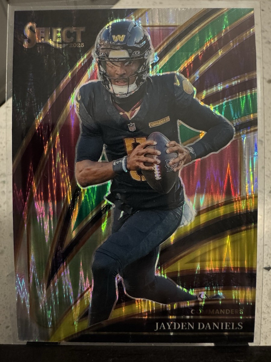 2025 panini select #289 Jayden Daniels Yellow & Green Shock Prizm