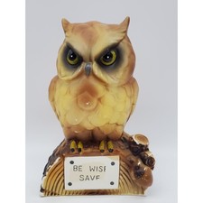 Owl Bank Ceramic Figurine - 7"