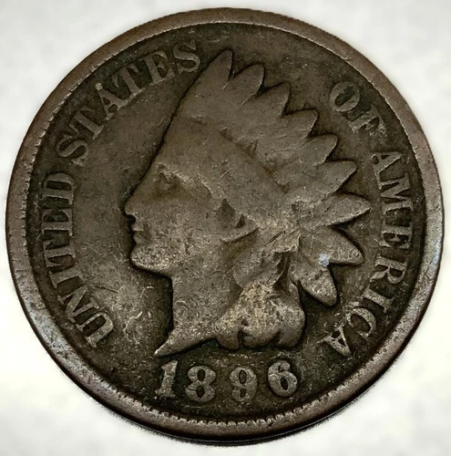 1896 Indian Head Cent Penny Good Condition 1c One Cent US Coin- 2519