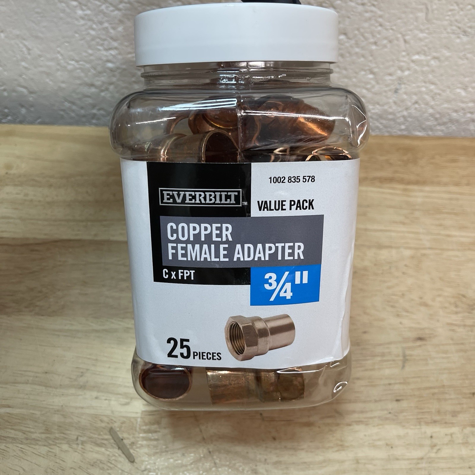 25 Pack Everbilt 3/4 in. Copper Female Adapter C x FPT New
