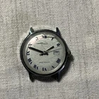 1974 Timex Mechanical Watch Men's Silver Tone Rare Roman Numerals Parts/Repair