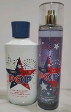Bath  Body Works FIRECRACKER POP Fine Fragrance Mist Body Wash 2x Lot Bundle
