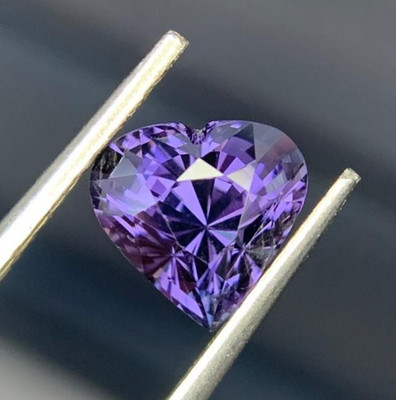 Heart Shape Purple Spinel Gemstone, Natural Beauty, 2.56 Carats, Loose Gemstone