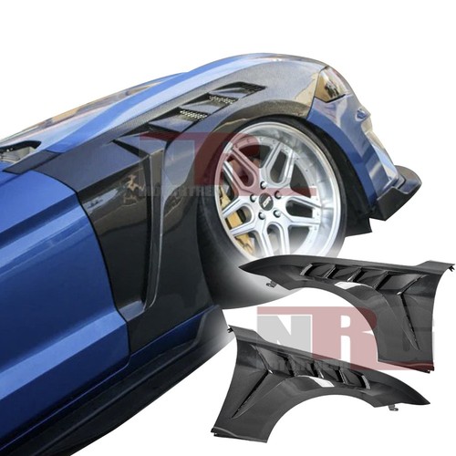 Carbon Fiber Fender fenders GTD Style vented For 2015-2017 Ford Mustang - Pair