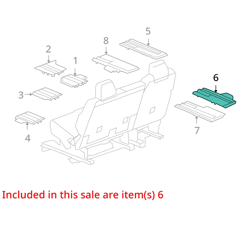 Buick GMC Enclave Acadia 2007-2017 cubierta-r/asiento pista trasero ou 25863775 - nuevo Foto 3 de 4