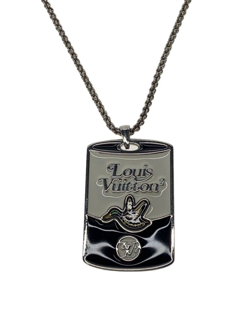 LOUIS VUITTON（LV） Collana LOUIS VUITTON x NIGO LV lattina montagna argento SLV con top da uomo usata