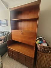 Mid Century Nathan Squares Bureau Bookcase
