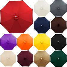 Parasol Garden Canopy 6 or 8 Arm Fabric 2m 2.5m 2.7m 3m Cover Replacement