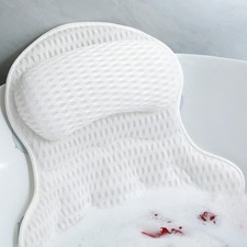 Bath Pillow Luxury Bathtub Pillow - Bath Pillows for Tub Neck and Back Suppor...