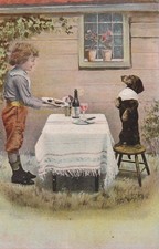 Vintage Dackel Dachshund Teckel.  Old Dog PC.  ca. 1900