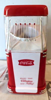 Nostalgia Coca Cola Hot Air Popcorn Maker Machine- Countertop -Electric - Tested