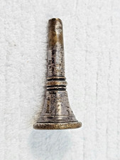 Vintage Antique Brass French Horn Mouthpiece Marked 30 Silver Plated Deep Cup