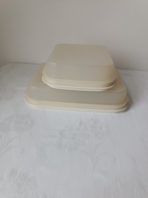 Tupperware Saturn und Jupiter Servierbehälter mit Haube Retro RAR TOP