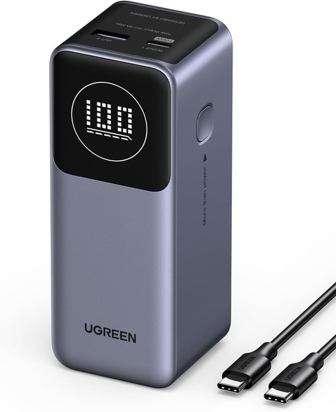 Ugreen Nexode Power Bank 12000Mah 100W Powerbank Mit 2 Ports, Externer Akku Mit-image