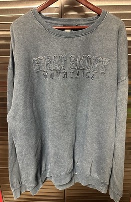 Great Smoky Mountains Blue Soft Sweatshirt 2X Unisex New Cotton Polyester