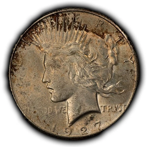 1927 $1 Silver Peace Dollar - AU/UNC Semi Key Date - SKU-D7544