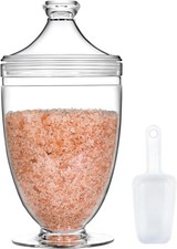Wongblee Large Acrylic Jar with Lid 46 oz, Bath Salt Container Scoop,...