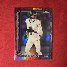 2025 Topps Chrome - Rashod Bateman #21 Leather Football Refractor - Ravens