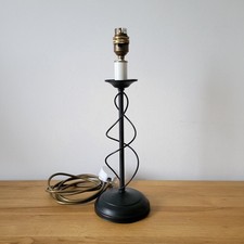 Vintage Homebase Table Lamp Black Metal Candlestick Style UK Made 37cm Tall 