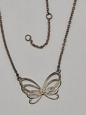 925 Silver Boma Butterfly Necklace 16" to 18".