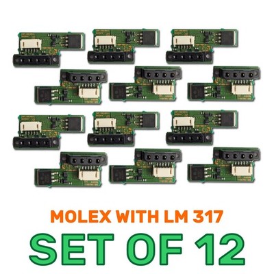 Set of 12 Sony 1-685-582-11 Molex Power Socket Boards with VRM LM317