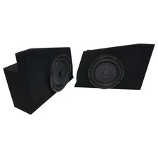 10-15 Chevy Camaro Coupe Rear Side Kicker CompVT CVT10 Dual 10" Sub Box 2 Ohm