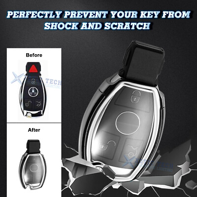 Soft TPU Car Key Case Key Cover Shell For Mercedes Benz W203 W204 W210 W212 W211 AMG C E S Class CLS CLK CLA SLK CLK C180 E200