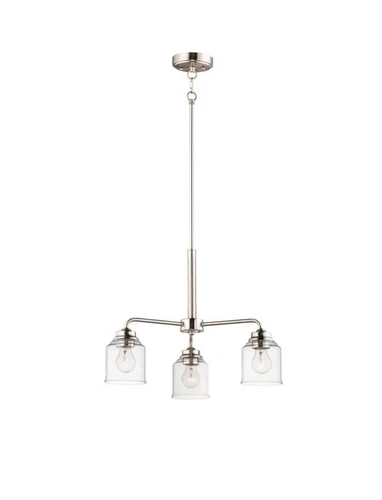 Maxim 12260CD Nickel Acadia 3-Light 20"W Chandelier - Picture 1 of 9