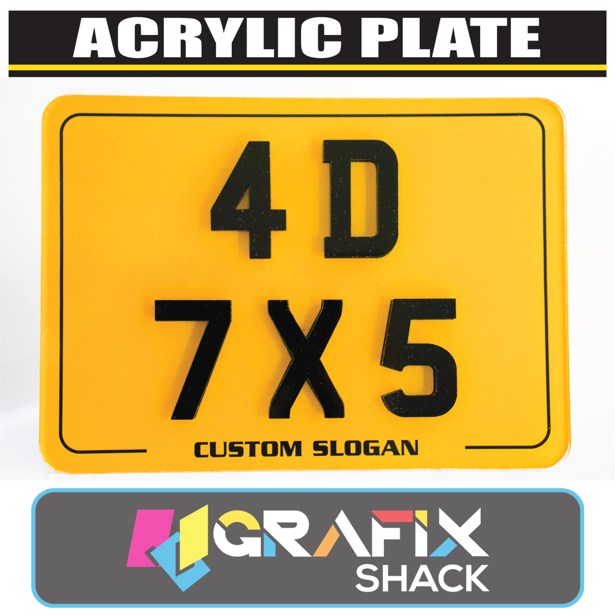 7X5 Reflective Track Day Plate Novelty Motorcycle Motorbike Show