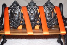 7/8 Orange Single Sided Satin Ribbon - 5 Yards