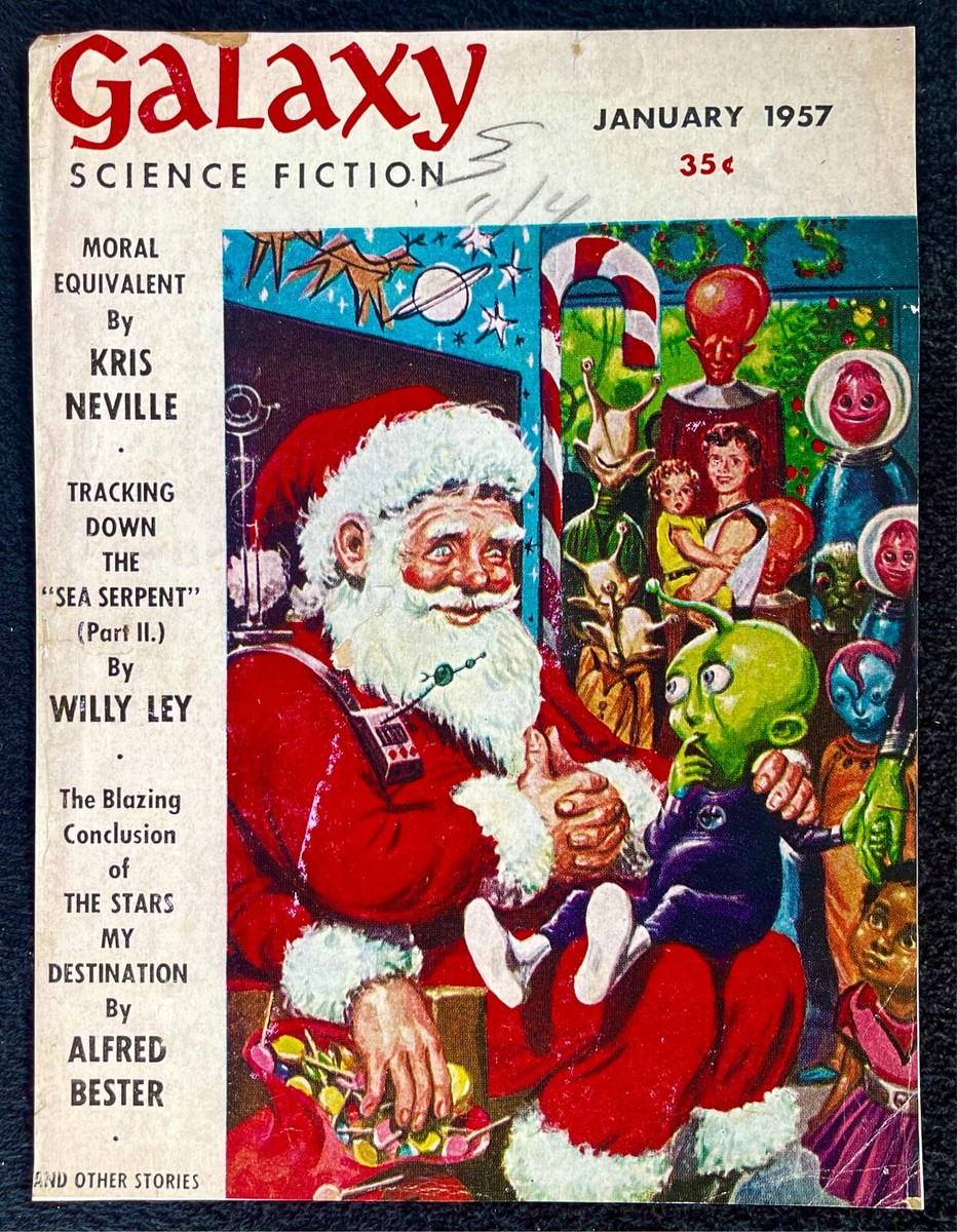 ED EMSHWILLER Christmas Aliens GALAXY SCIENCE FICTION 1957 Art