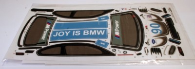 PD8356 Thunder Tiger Dekorbogen BMW M3 GT2 200mm inkl. Lackier-Masken TRA^